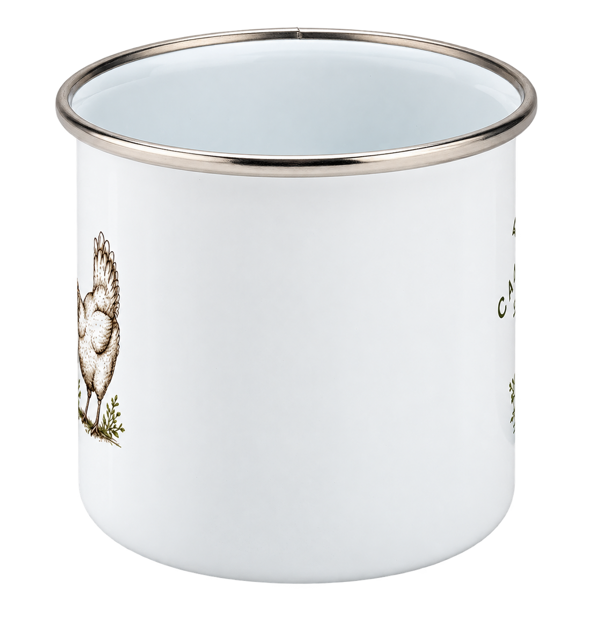 Coffee. Chickens. Repeat. Enamel Mug