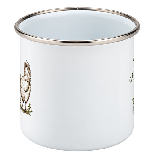 Coffee. Chickens. Repeat. Enamel Mug
