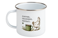 Coffee. Chickens. Repeat. Enamel Mug
