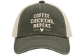 Coffee. Chickens. Repeat. Vintage Trucker Hat