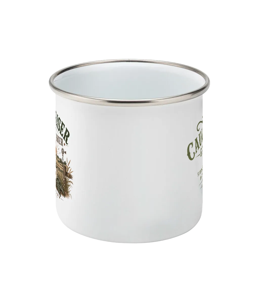 Early Riser Coffee Drinker – Country Grown Enamel Mug